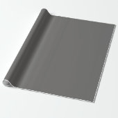 Stone Dark Earthy Gray Solid Color Geschenkpapier (Ungerollt)