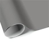 Stone Dark Earthy Gray Solid Color Geschenkpapier (Rolleneckpunkt)