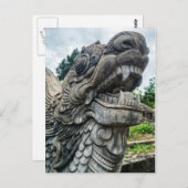 Stone Dragon, Hue Graveyard, Vietnam Postkarte (Vorne/Hinten)