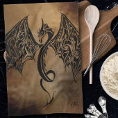 Stone Dragon Tribal Geschirrtuch