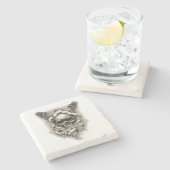 Stone Drink Untersetzer mit "Flügel des Schicksals (Seitenansicht)