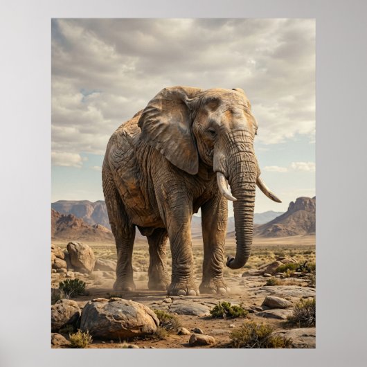 Stone Elephant Ancient Plains Poster (Vorne)