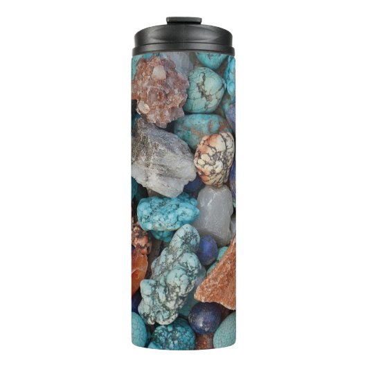 Stone Farbenfrohe Felsgesteine natürliche Beschaff Thermosbecher (Vorderseite)