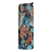 Stone Farbenfrohe Felsgesteine natürliche Beschaff Thermosbecher (Nach links gedreht)