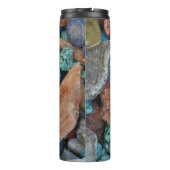 Stone Farbenfrohe Felsgesteine natürliche Beschaff Thermosbecher (Rückseite)