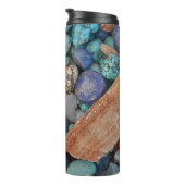 Stone Farbenfrohe Felsgesteine natürliche Beschaff Thermosbecher (Nach rechts gedreht)