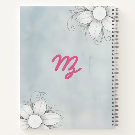 Stone Floral  Notizblock (Rückseite)