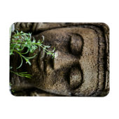 Stone Garden Statue with flower Magnet (Horizontal)