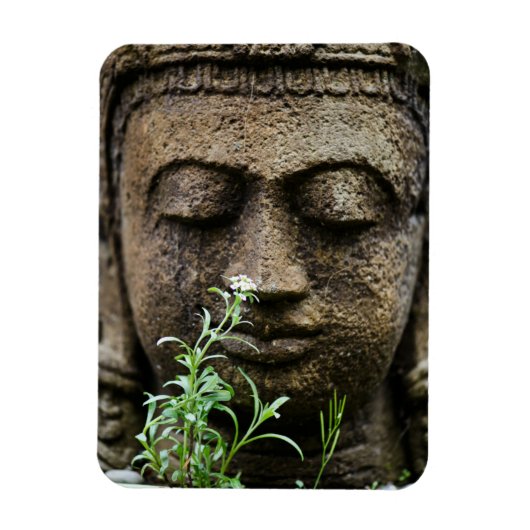 Stone Garden Statue with flower Magnet (Vertikal)