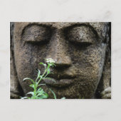 Stone Garden Statue with flower Postkarte (Vorderseite)