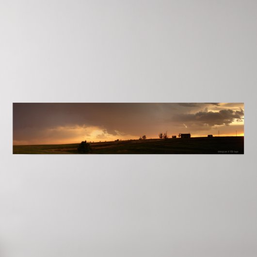 Stone Gebäude Sunset Poster (Vorne)