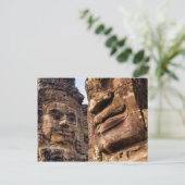 Stone Gesichter bei Bayon Postkarte (Stehend Vorderseite)