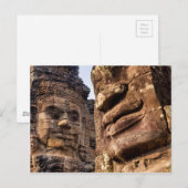 Stone Gesichter bei Bayon Postkarte (Vorne/Hinten)