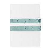 Stone Glitzer Wedding Stripe Aquamarin ID647 Einladungsbanderole (Rückseitenbeispiel)