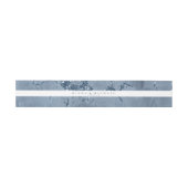 Stone Glitzer Wedding Stripe Dusty Blue ID647 Einladungsbanderole (Flach)