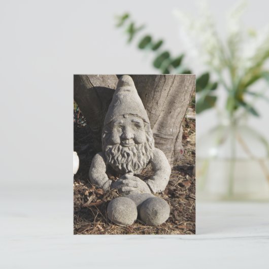 Stone Gnome Postkarte (Stehend Vorderseite)