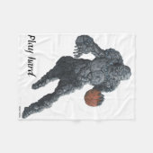 Stone Golem Basketball Player Fantasy Art Blanka Fleecedecke (Vorderseite (Horizontal))