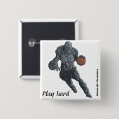 Stone Golem Basketball Sportfantasy - Art Button (Vorne & Hinten)