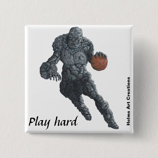 Stone Golem Basketball Sportfantasy - Art Button (Vorderseite)