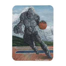 Stone Golem Playing Basketball Flexible Magnet