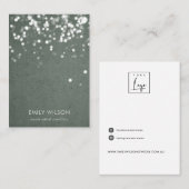 STONE GRAY LIGHT STRINGS STUDIEREN EARRING DISPLAY VISITENKARTE (Vorne/Hinten)