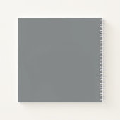 Stone Gray Modern Minimalistisch Journal Taary Notizblock (Rückseite)