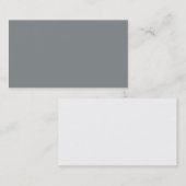 Stone Gray Personalisiert Gray Color Background Visitenkarte (Vorne/Hinten)