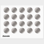 Stone Gray Script Monogram Wax Siegel Stickers (Blatt)