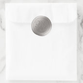 Stone Gray Script Monogram Wax Siegel Stickers (Tasche)