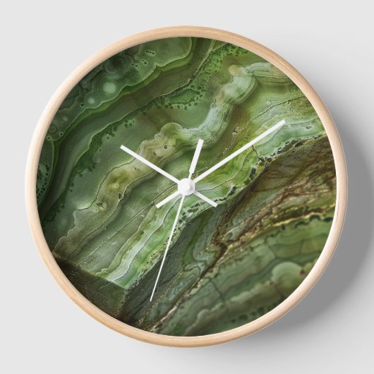 Stone Green Achatmarmor Uhr (Vorderseite)