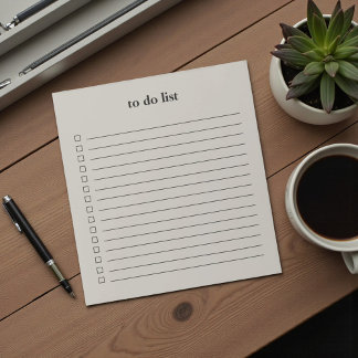 Stone Grey To Do List Minimalist Teacher Simple Notizblock