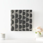 Stone - Halbkreise Quadratische Wanduhr (Zuhause)