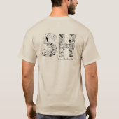 Stone Harbor NJ Strand Illustrations T-Shirt (Rückseite)