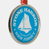 Stone Harbor (Sloop) Ornament Aus Metall (Rechts)