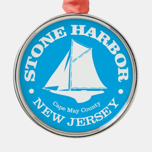 Stone Harbor (Sloop) Ornament Aus Metall (Vorne)