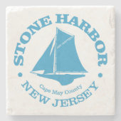 Stone Harbor (Sloop) Steinuntersetzer (Vorderseite)