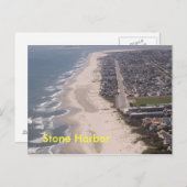 Stone Harbour Beach Aerial Postkarte (Vorne/Hinten)
