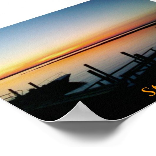 Stone Harbour Dock Print Poster (Ecke)