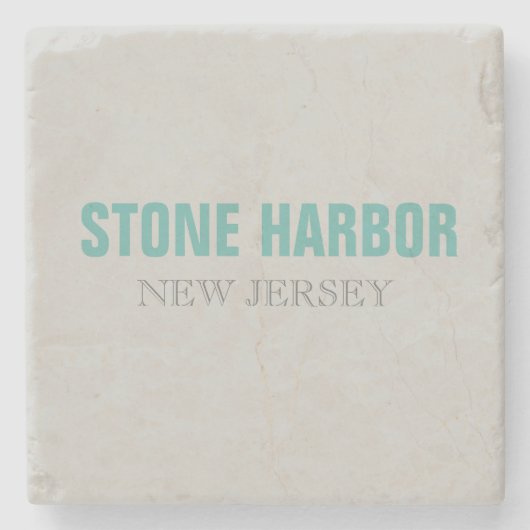 Stone Harbour New Jersey Beach Style Steinuntersetzer (Vorderseite)