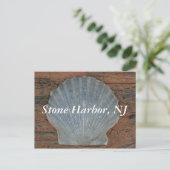 Stone Harbour Scallop Muschel Postkarte (Stehend Vorderseite)