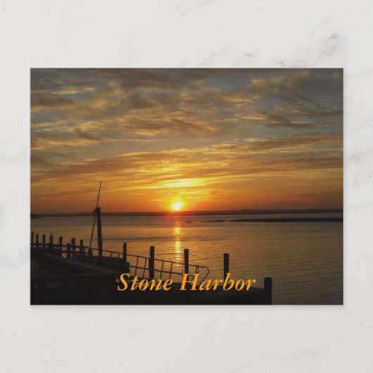 Stone Harbour Sunset Postkarte (Vorderseite)