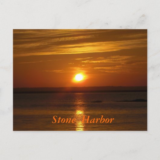 Stone Harbour Sunset Postkarte (Vorderseite)