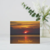 Stone Harbour Sunset Postkarte (Stehend Vorderseite)