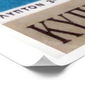 Stone Head Sculpture Matchbox Art Print, Cypriot Poster (Ecke)