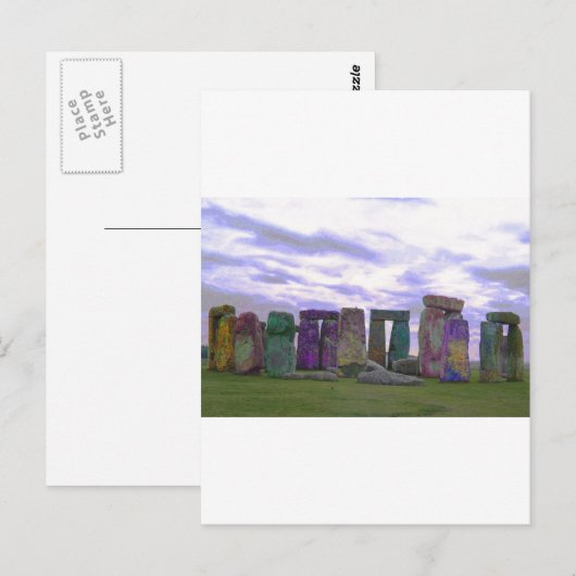 Stone Henge Postkarte (Vorne/Hinten)