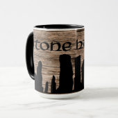 Stone Hugger Tasse "Holz" gestört (Vorderseite Links)