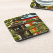 Stone Lantern and Torii Gate Getränkeuntersetzer (Linke Seite)