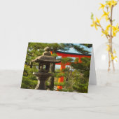 Stone Lantern and Torii Gate Karte (Gelbe Blume)