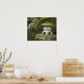 Stone lantern und Himmlische Wasserfälle Poster (Küche)