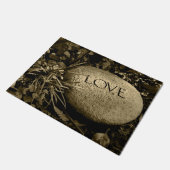 Stone "Liebe" Fußmatte (Schrägansicht)